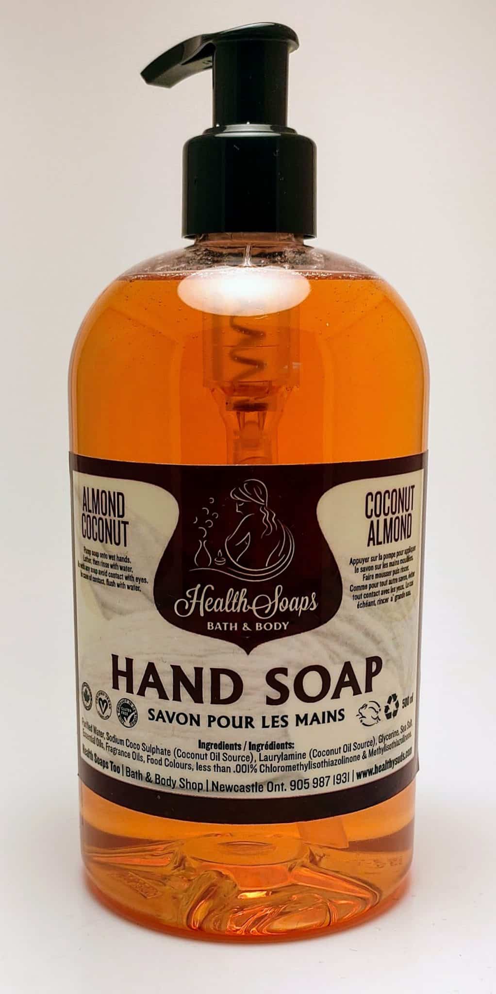 Almond Coconut Hand Soap with pump 500ml | Health Soaps Bath & Body