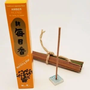 Amber Incense…50 sticks with ceramic holder