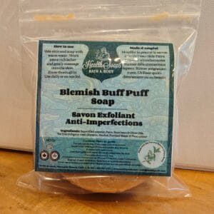 BLEMISH BUFF PUFF BAR SOAP (organic & biodegradable) 140gr