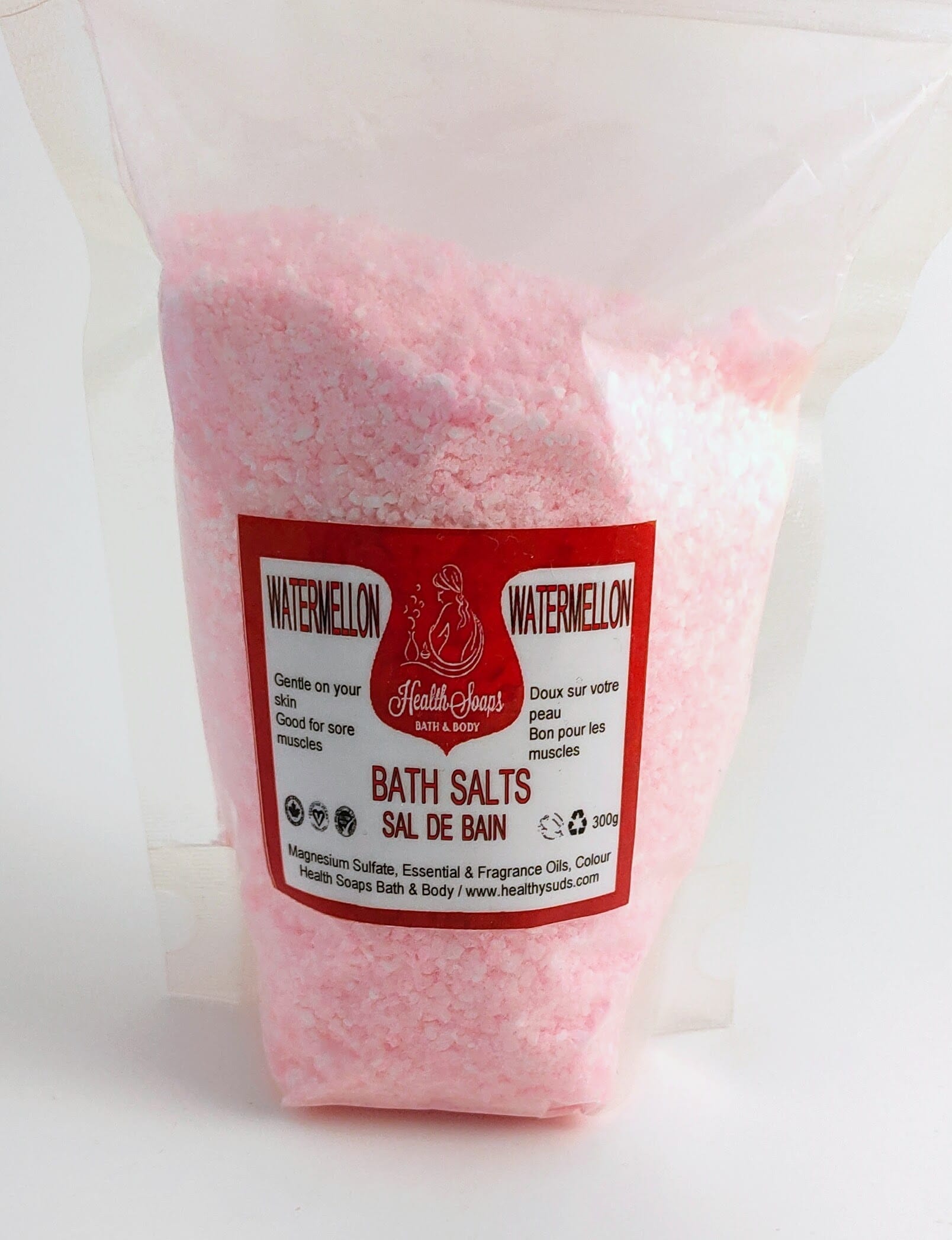 Watermelon Bath Salts (Aromatherapy-Uplift) 300gr