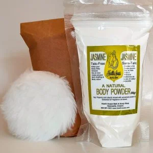 Jazzy JasmineBody Powder Refill with bonus powder puff 90gr (Talc-Free)