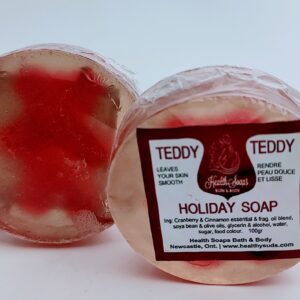 Teddy Bear Bar Soaps (Cinnamon & Cranberry) 120gr
