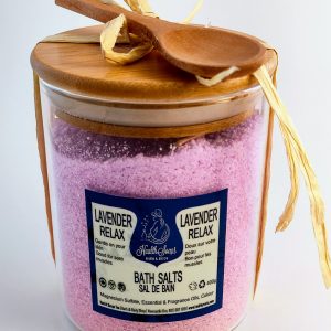 Lavender Bath Salts in a Glass Jar 400gr