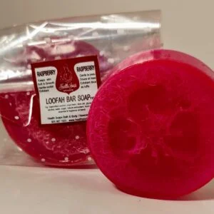 Raspberry Loofah Bar Soaps 110gr (organic & biodegradable)