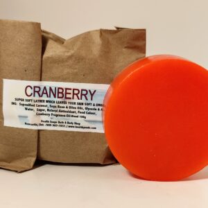 CRANBERRY BAR SOAP (Organic and Biodegradable) 100GR