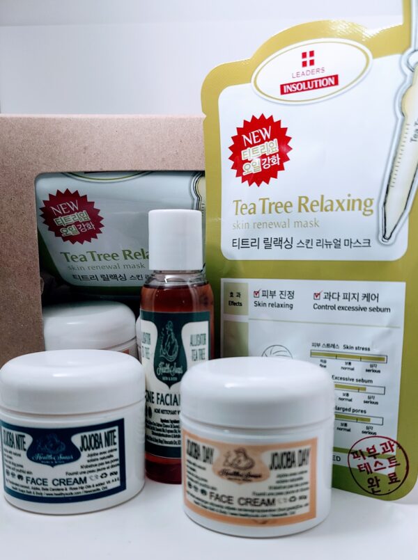 TEA TREE ACNE FACIAL MAINTENANCE KIT WITH TEA TREE MASK PROMO